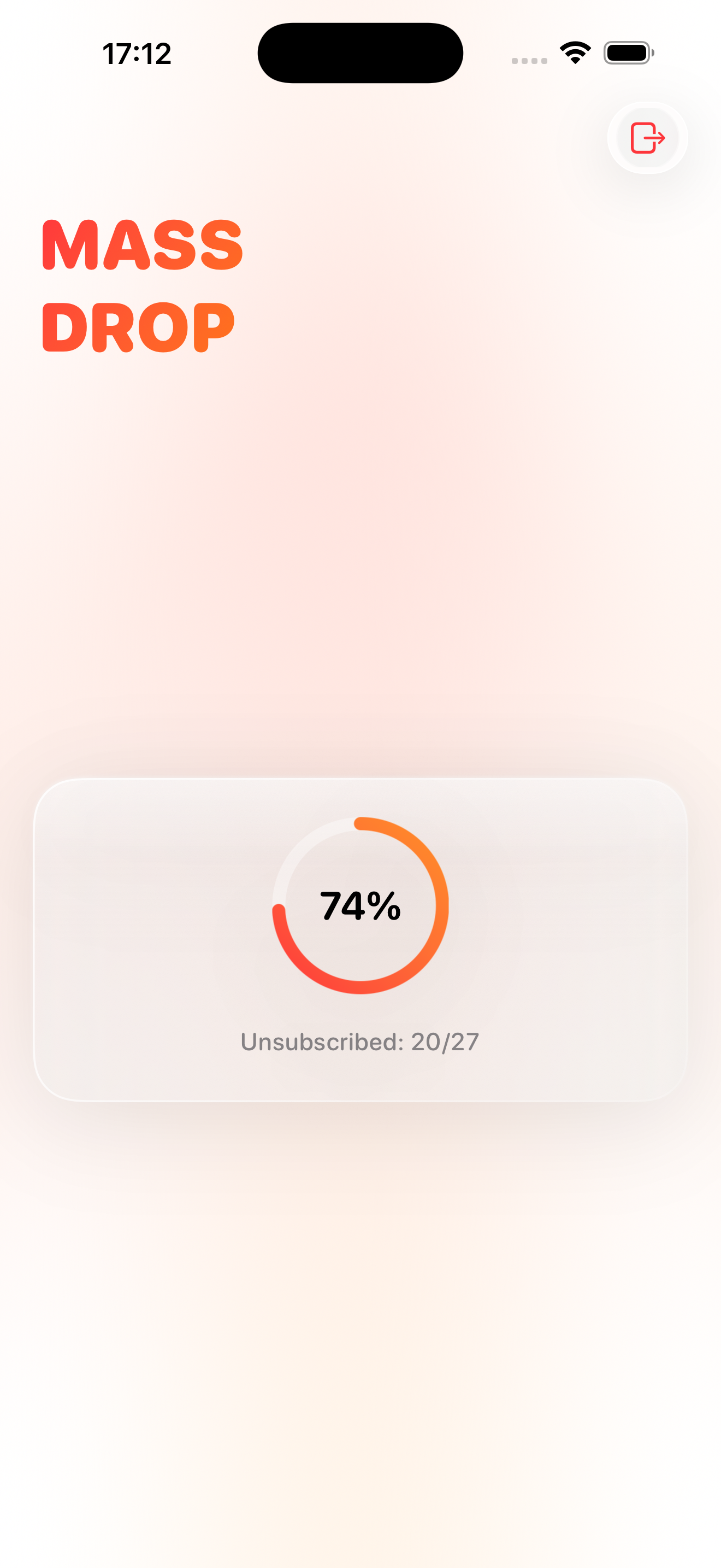 Unsubscribe progress